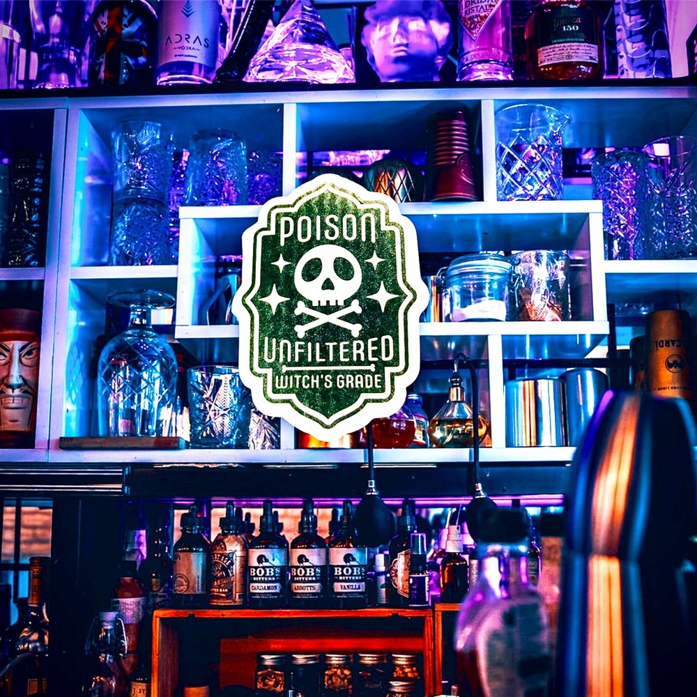 Poison Unfiltered Witchy Sorceress Supreme Potion B0ttle Label Sticker